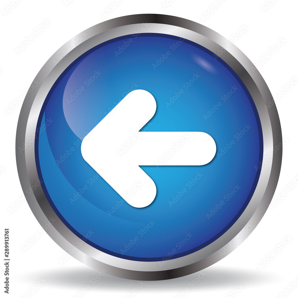 Left arrow icon blue glossy round buttons Left arrow icon blue glossy round buttons
