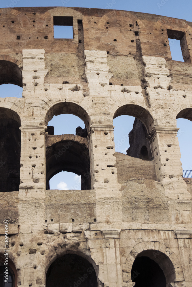 Colosseum of Rome historic monument city emblem Colosseum of Rome historic monument city emblem