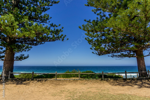 Scenic Palm Beach, a suburb in the Northern Beaches region of Sydney, New South Wales. East coast Australia. Horizon over ocean. © photoopus