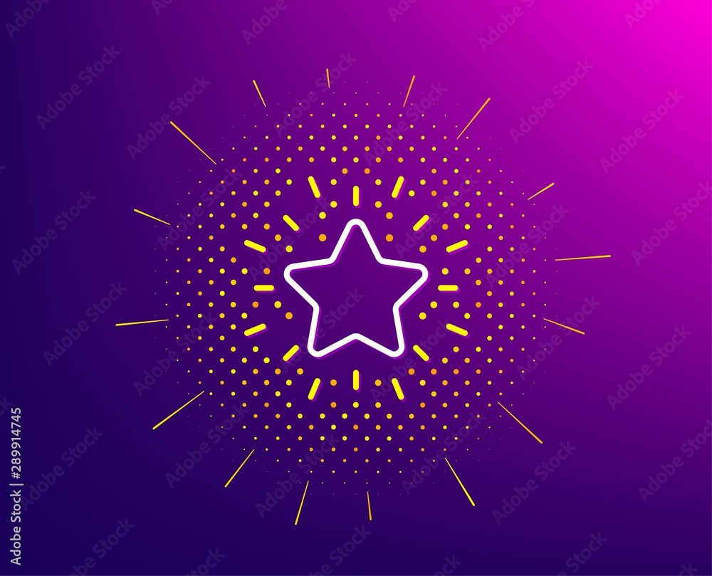 Rank star line icon. Halftone pattern. Success reward symbol. Best result sign. Gradient background. Rank star line icon. Yellow halftone pattern. Vector Rank star line icon. Halftone pattern. Success reward symbol. Best result sign. Gradient background. Rank star line icon. Yellow halftone pattern. Vector