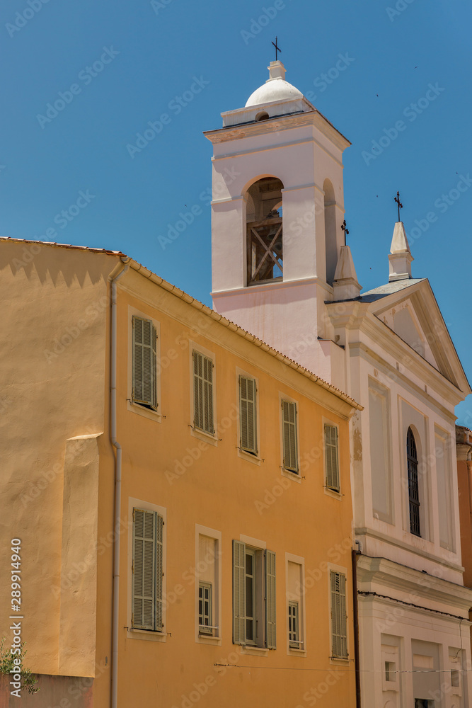 St Erasme Church in Ajaccio, Corsica, France.