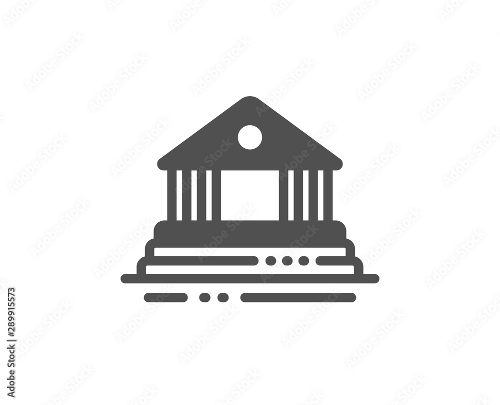 City architecture sign. Court building icon. Courthouse, government symbol. Classic flat style. Simple court building icon. Vector City architecture sign. Court building icon. Courthouse, government symbol. Classic flat style. Simple court building icon. Vector