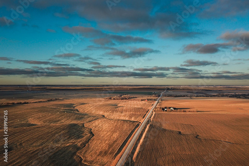 Nebraska countryside by drone