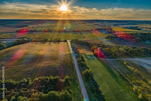 Wisconsin countryside by drone photo