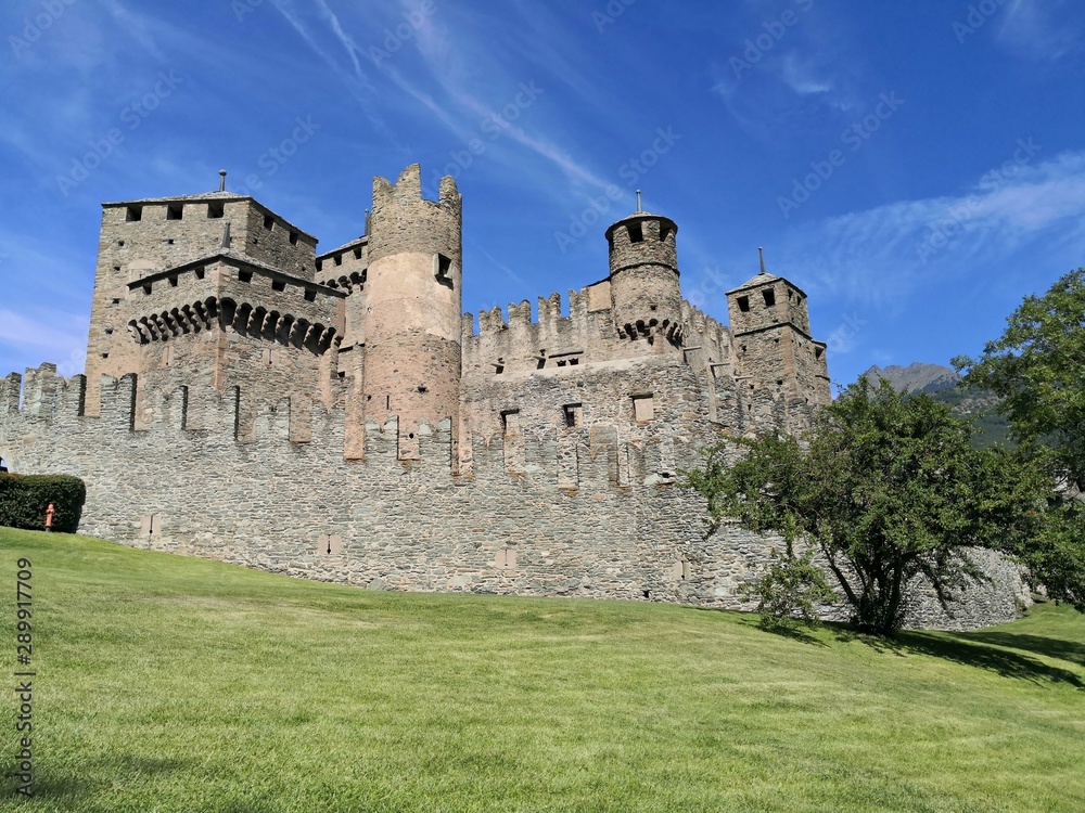 Fenis Castle in Aosta Valley, Italy