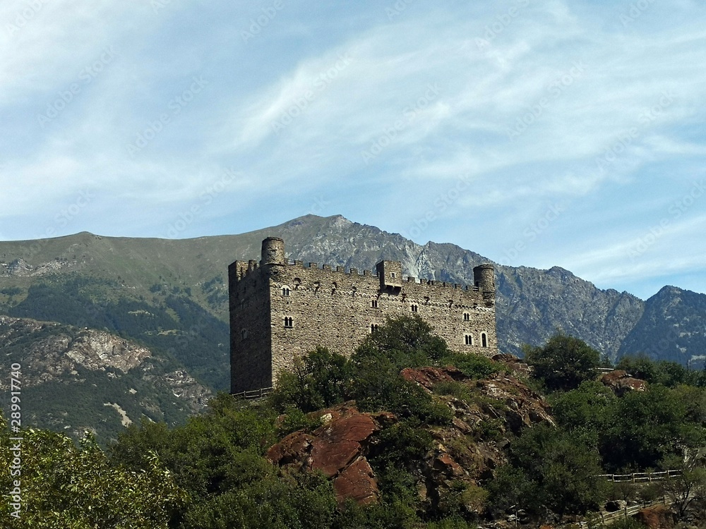 Ussel Castle in Chatillon in Aosta Valley, Italy