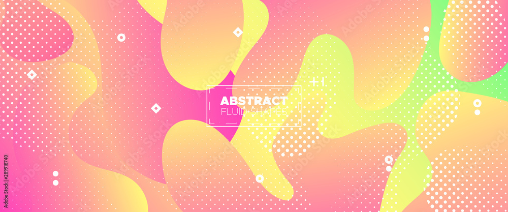 Abstract Flow Design. Pink Gradient Brochure. 