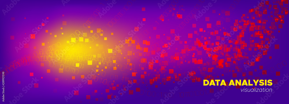 Obraz premium Big Data Stream. Holographic Technology