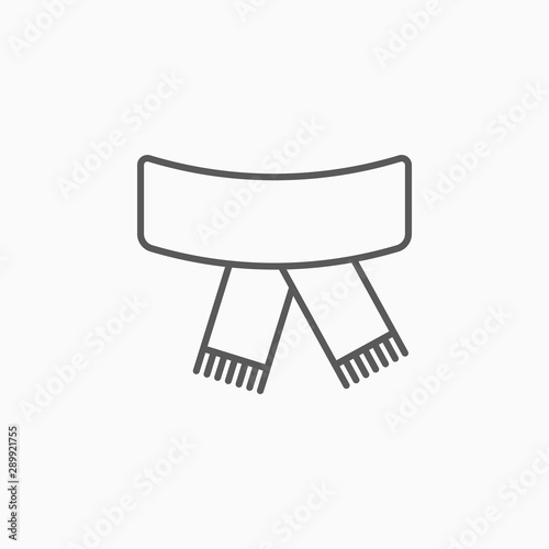 scarf icon, muffler vector