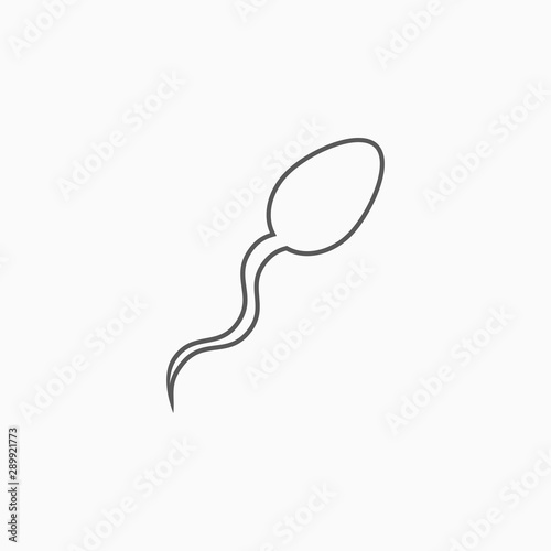 sperm icon, spermatozoon vector