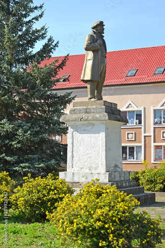 OZYORSK, RUSSIA. A monument to V.I. Lenin in the city square. Kaliningrad region photo