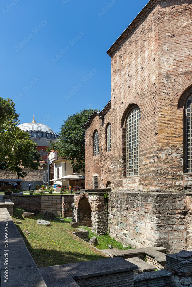 Hagia Irene orthodox church in city of Istanbul, Turkey