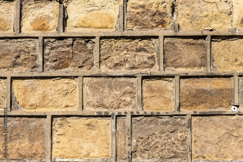 Outdoor wall of stone pattern
