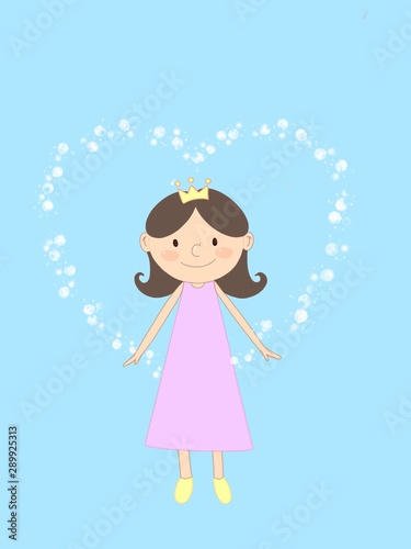 girl with dress pink, princess