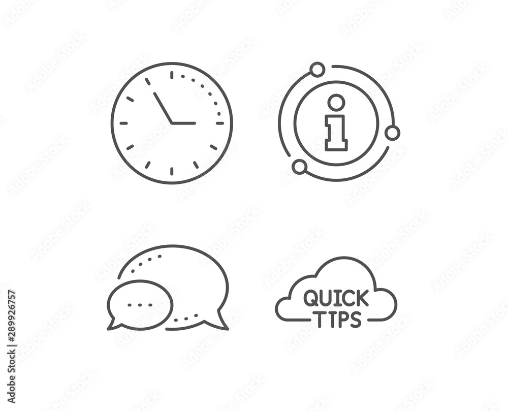 Quick tips cloud line icon. Chat bubble, info sign elements. Helpful tricks sign. Linear quick tips outline icon. Information bubble. Vector Quick tips cloud line icon. Chat bubble, info sign elements. Helpful tricks sign. Linear quick tips outline icon. Information bubble. Vector