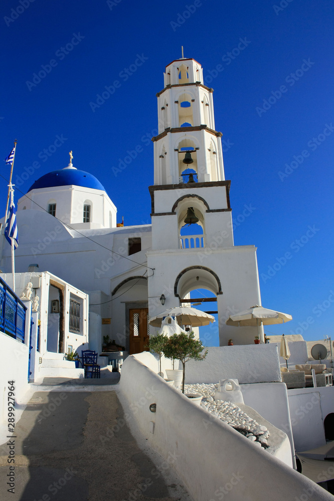 Church in Pyrgos - a charming, small town on the island of Santorini