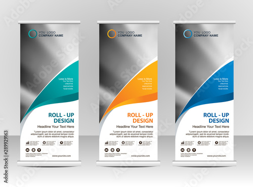 Roll up banner stand template design