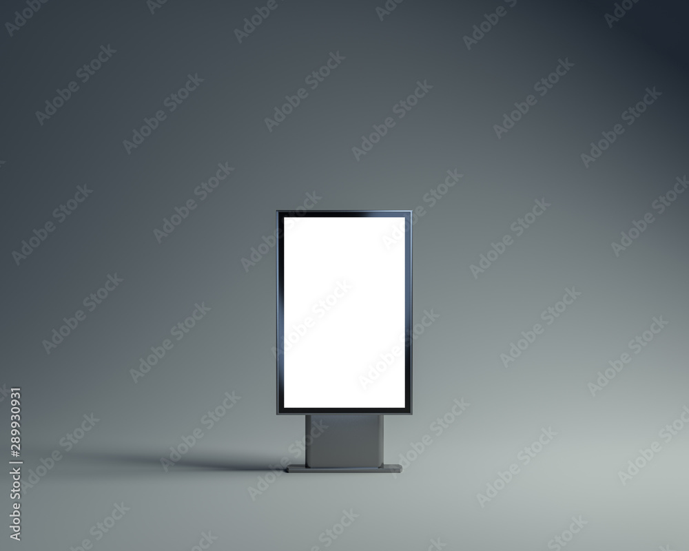 Digital city info display stand - mockup. Clipping path included. 3d render Digital city info display stand - mockup. Clipping path included. 3d render