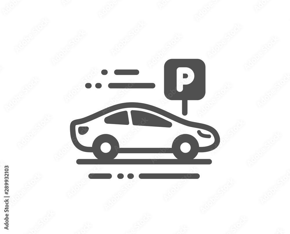 Park place sign. Car parking icon. Hotel service symbol. Classic flat style. Simple car parking icon. Vector