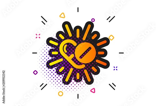 Medicine pills sign. Halftone circles pattern. Medical drugs icon. Pharmacy medication symbol. Classic flat medical drugs icon. Vector