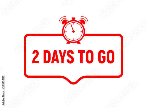 2 day to go last countdown icon. Two day go sale price offer promo deal timer, 2 day only