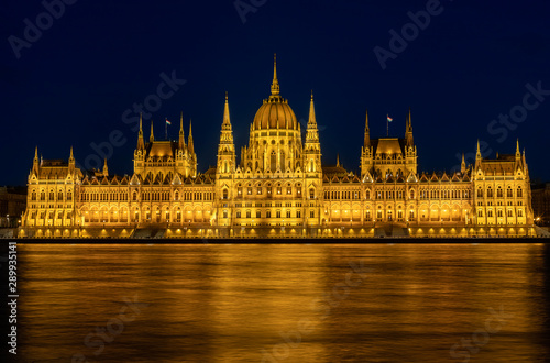 Parliament in Budapest by night
