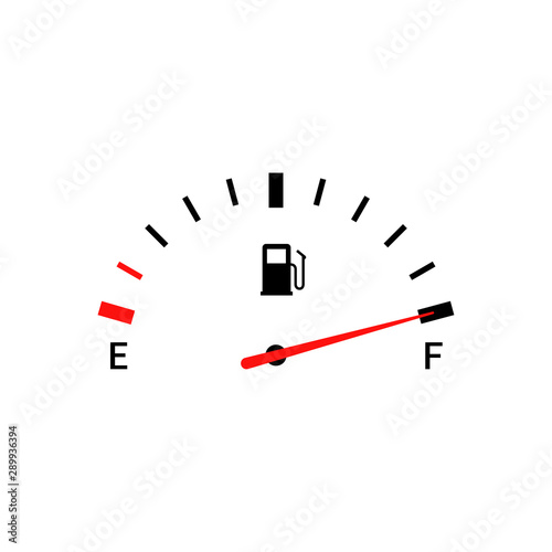 Fuel indicators gas meter. Gauge vector tank full icon. Car dial petrol gasoline dashboard
