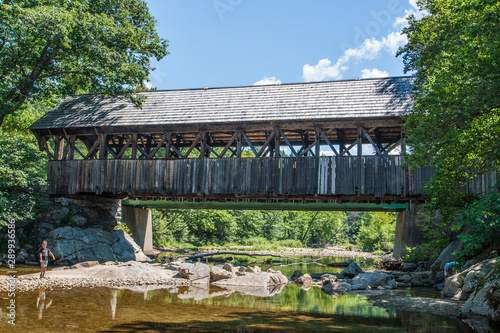 Canvas Print Sunday River Covered Bridge, Bethel, Maine