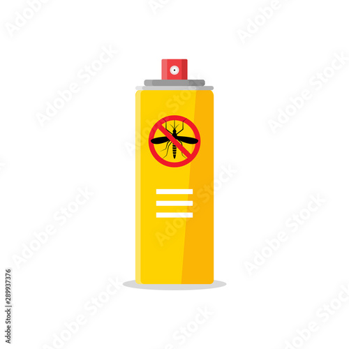 Mosquito insect reppelent bottle icon. Bug and mosquito reppelent spray aerosol prevention