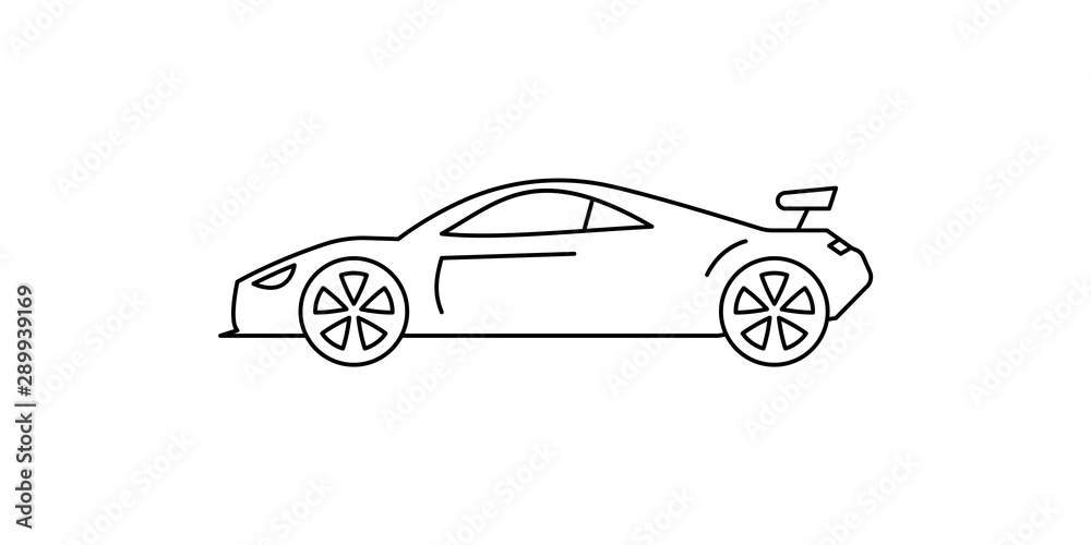 Sport car line illustration. Element of car