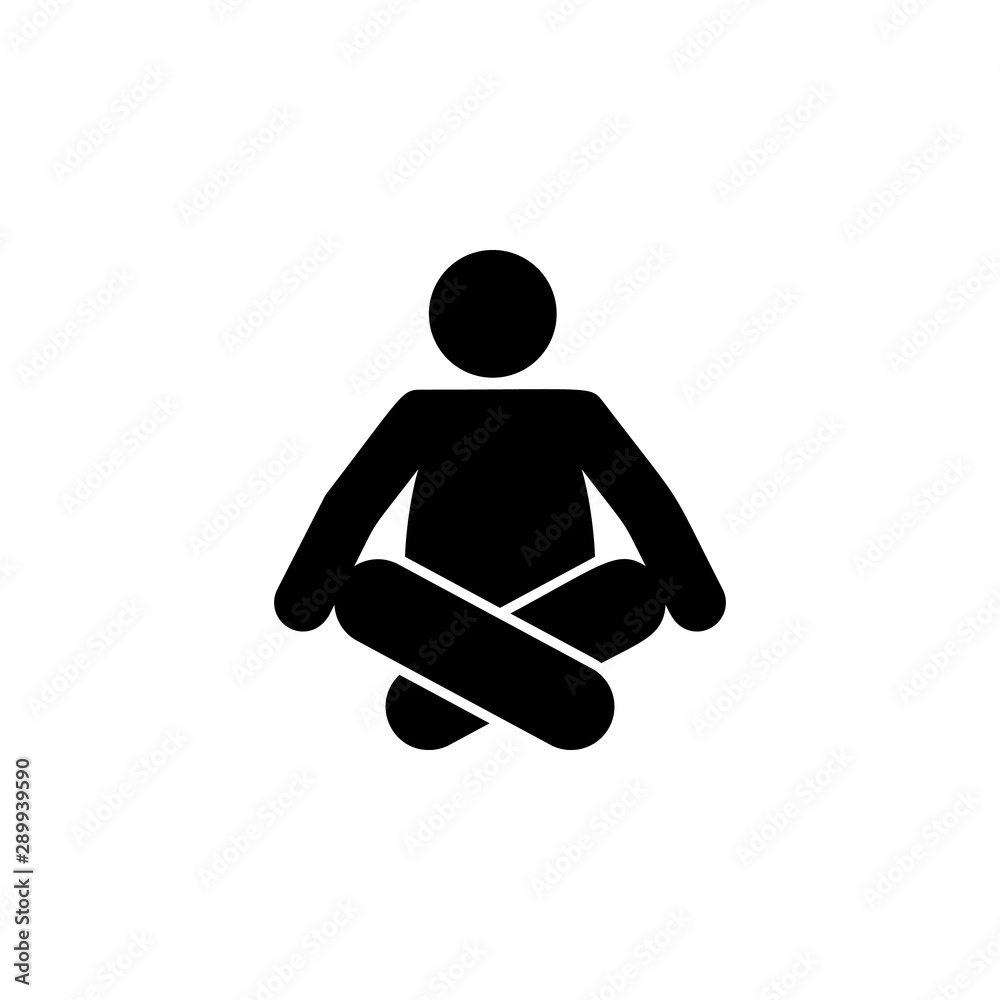 Yoga, pose, easy pose icon. Element of fat man yoga icon Yoga, pose, easy pose icon. Element of fat man yoga icon