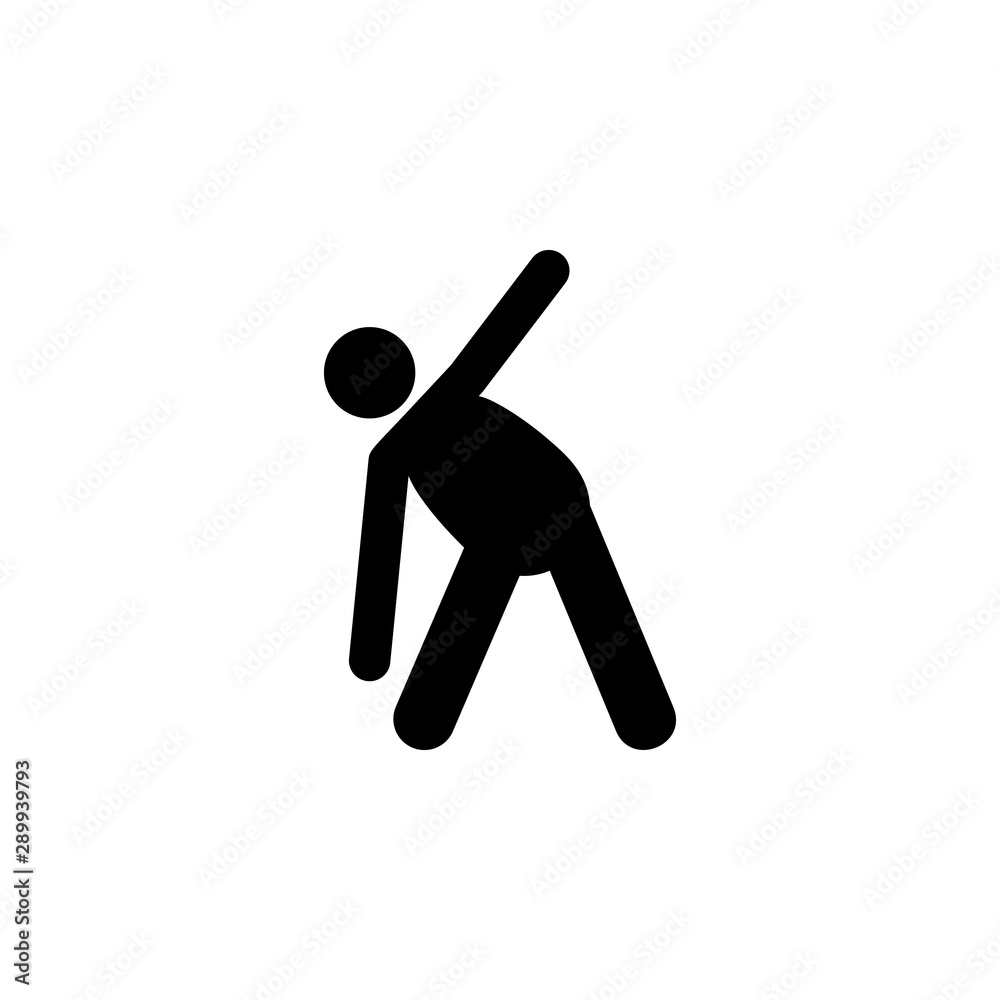 Yoga, pose, triangle pose icon. Element of fat man yoga icon Yoga, pose, triangle pose icon. Element of fat man yoga icon