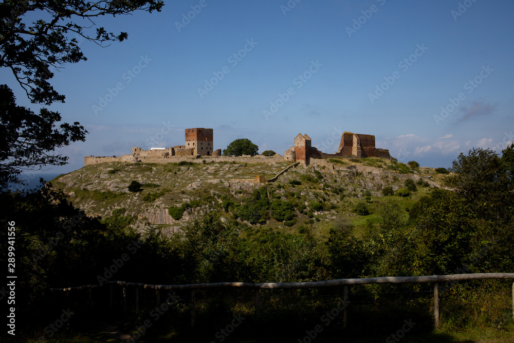 castle in Bornholm, coasts on the island of Bornholm, Hammershus and its surroundings