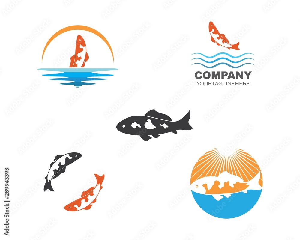 Koi fish logo vector Koi fish logo vector
