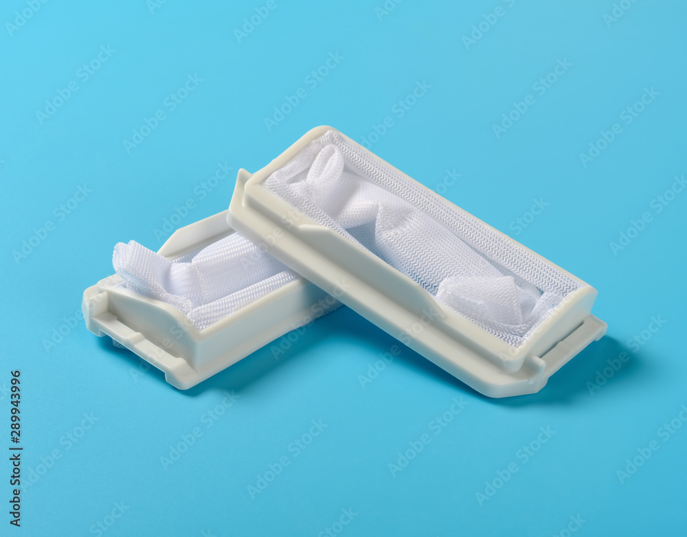 side view dust collectors for washing machine on blue background side view dust collectors for washing machine on blue background