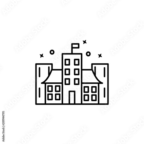 Iolani palace Hawaii monuments icon. Element of Hawaii icon