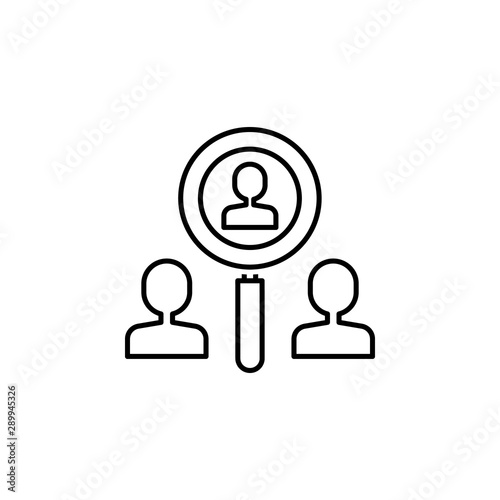 Research icon. Element of interview icon