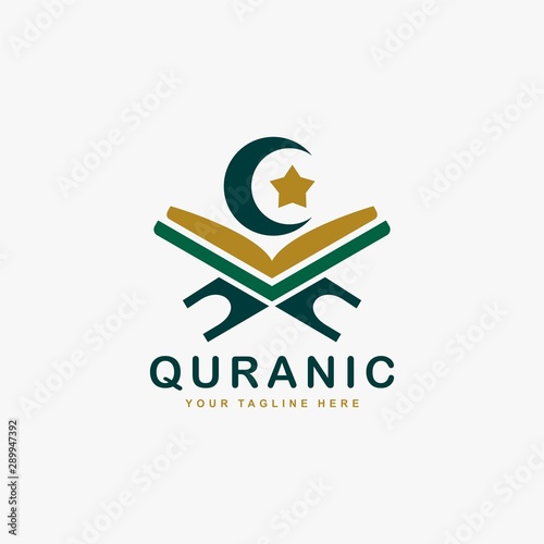 Photography Quran logo design vector