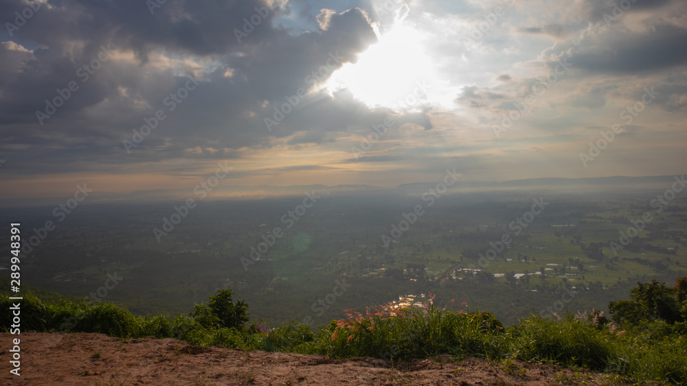 Obraz premium sunset over lake