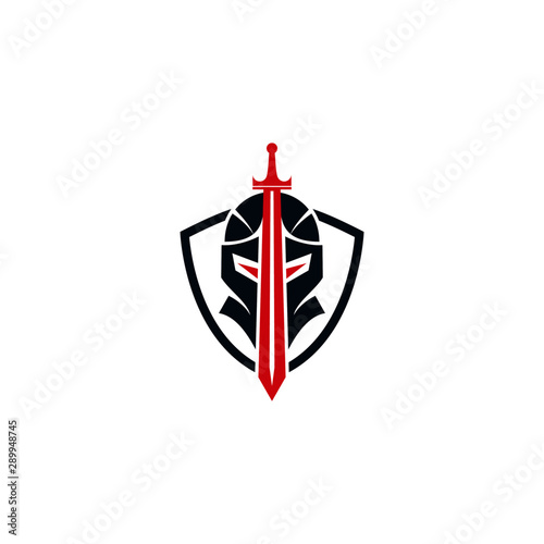 Knights Badge Logo Design Vector
