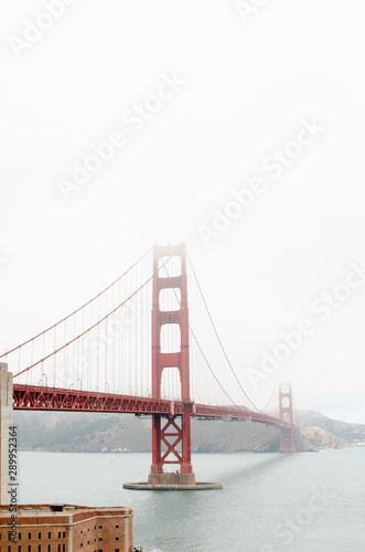 Golden Gate into the fog