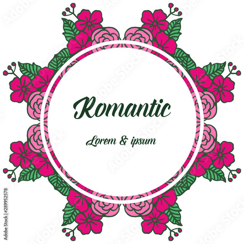 Vintage art colorful flower frame, for wedding invitation card romantic. Vector © StockFloral