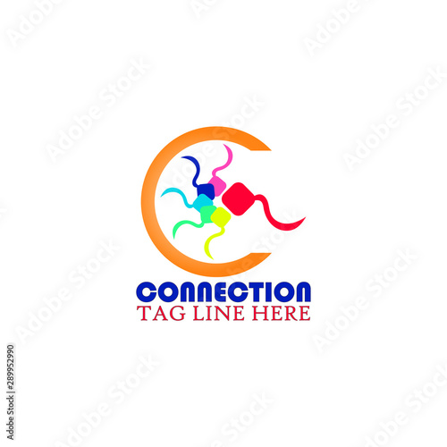 creative modern logo design template with circle