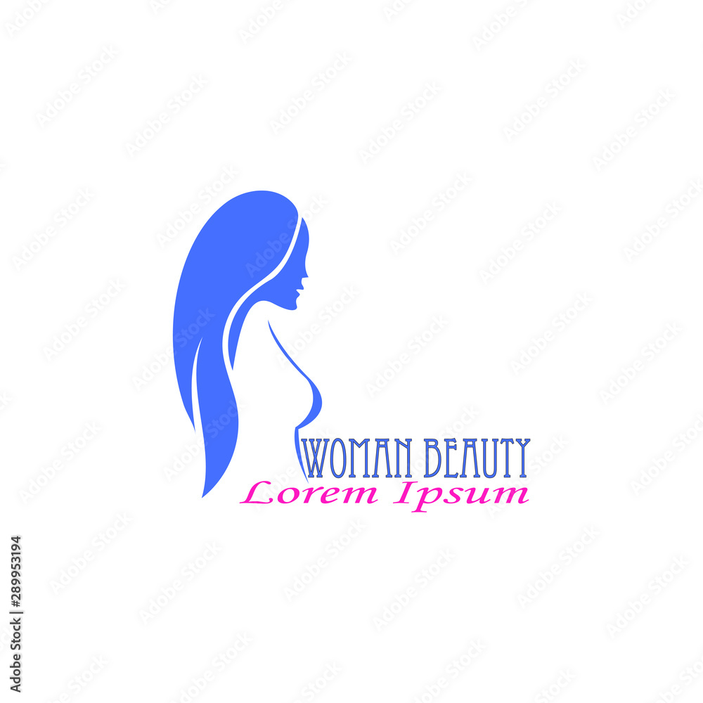 woman beauty hair salon logo design woman beauty hair salon logo design