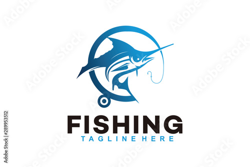 fishing logo icon vector isolated