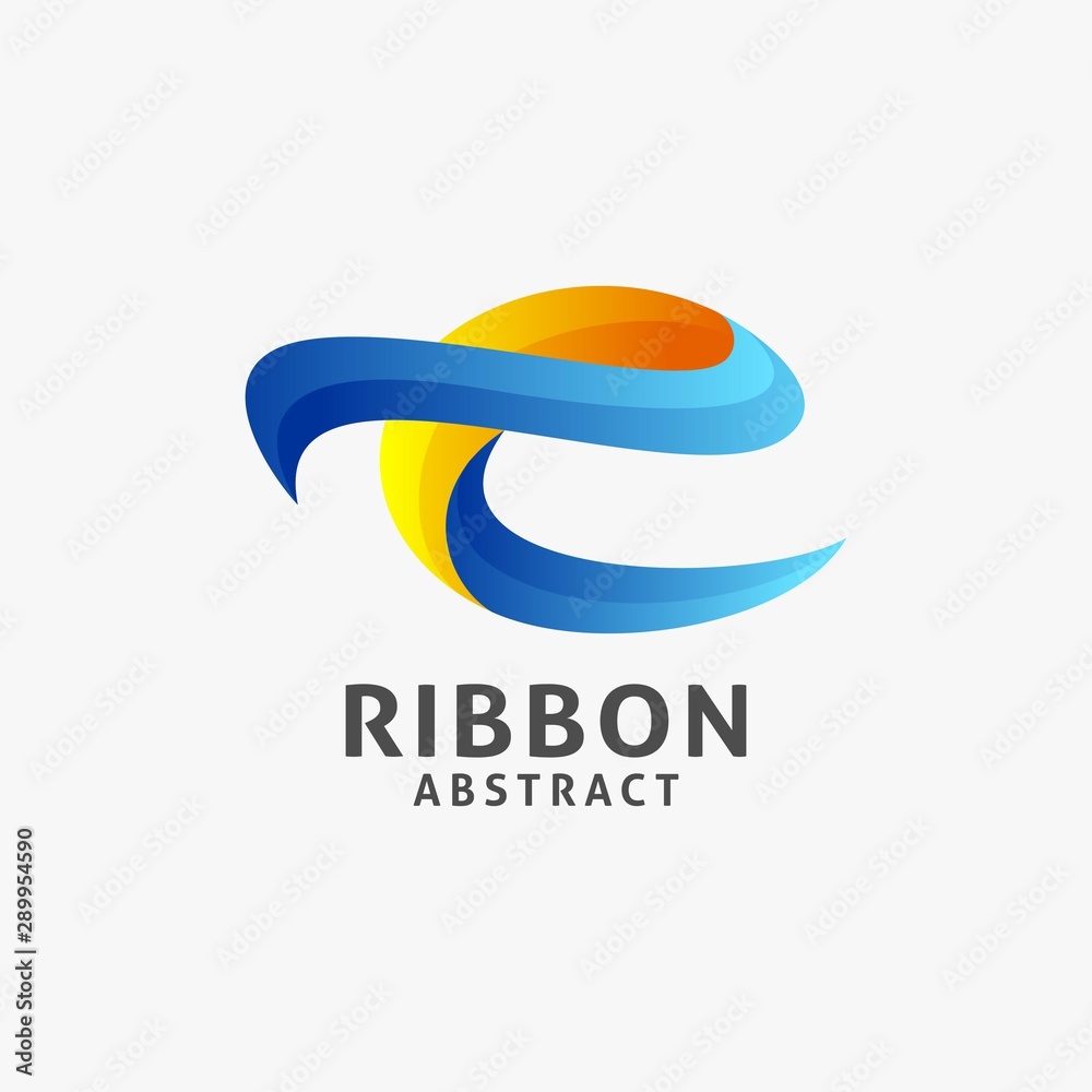 letter E abstract flowing ribbon logo design letter E abstract flowing ribbon logo design