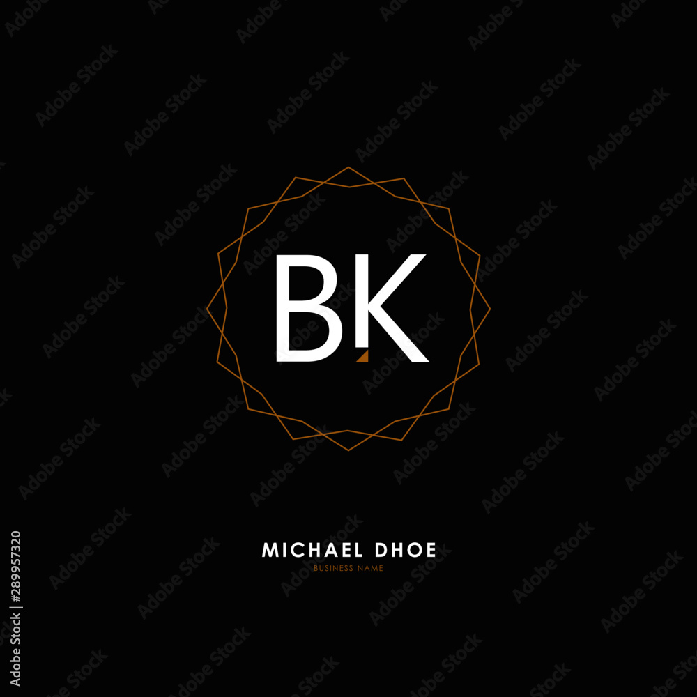 B K BK Initial logo letter with minimalist concept. Vector with scandinavian style logo. B K BK Initial logo letter with minimalist concept. Vector with scandinavian style logo.