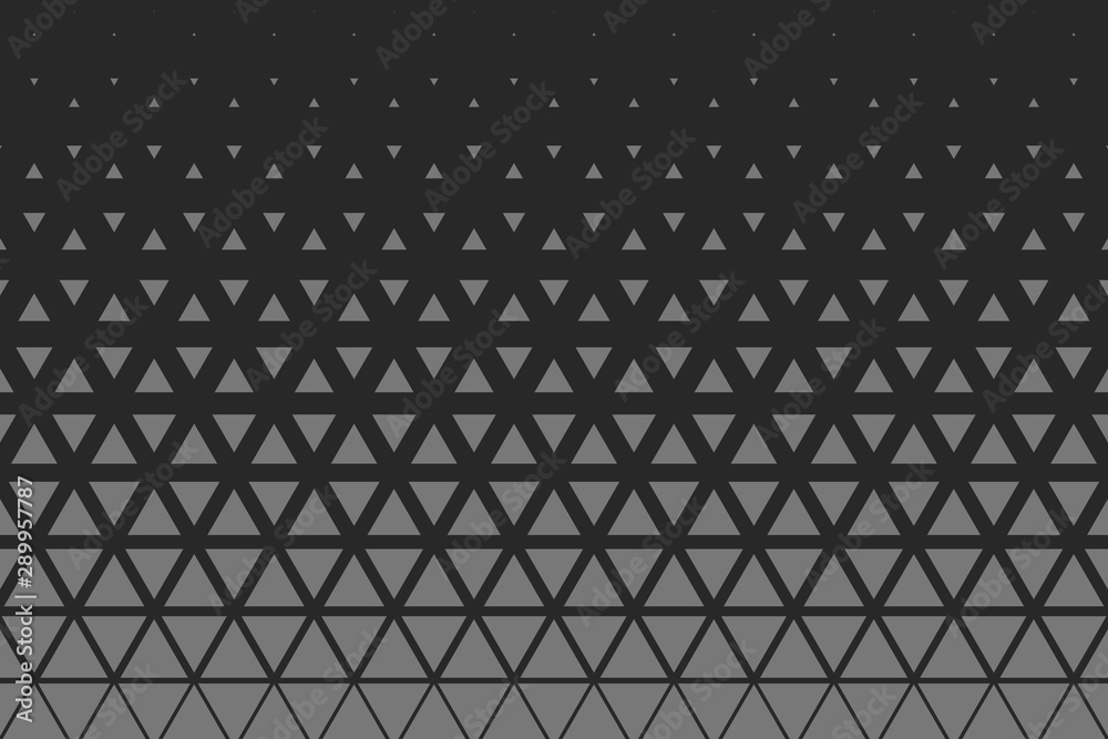 Fototapeta premium Dark Gray Descending Triangular Pattern (Bottom Horizontal, Dark, Large)