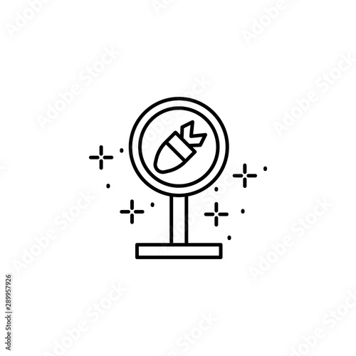 Sign, war zone icon. Element of battle royal games icon
