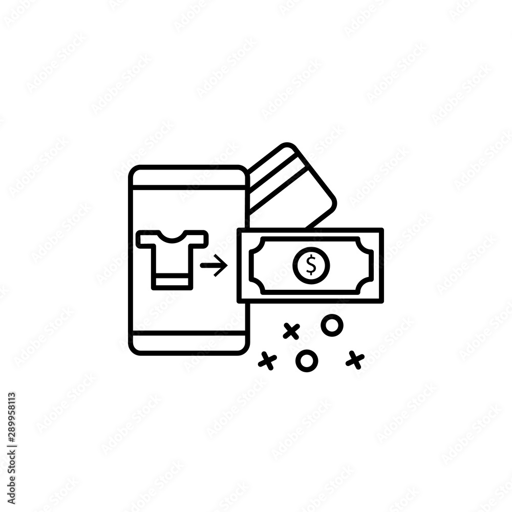 Online payment phone card icon. Element of online shopping icon Online payment phone card icon. Element of online shopping icon